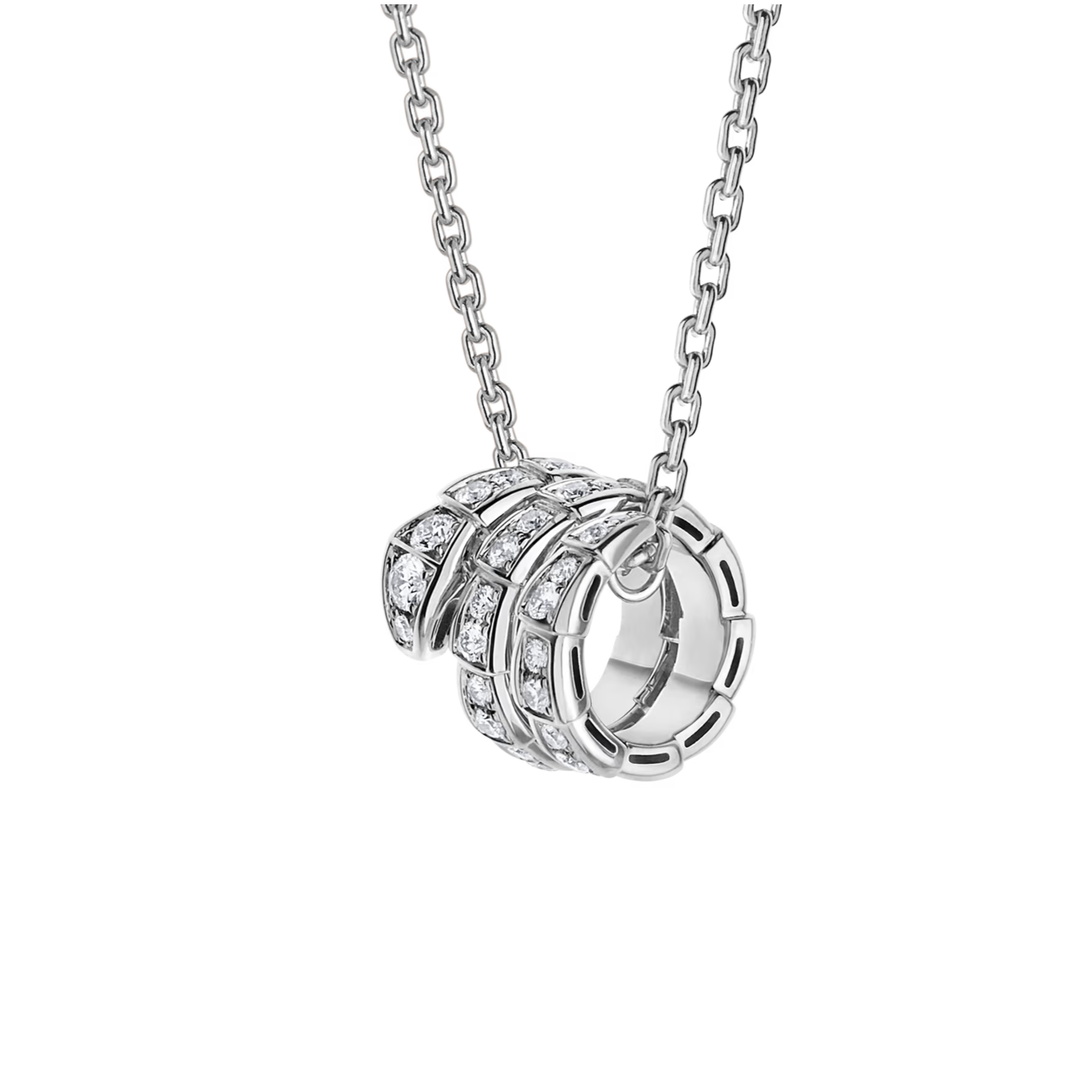 BVLGARI SERPENTI VIPER NECKLACE WHITE GOLD