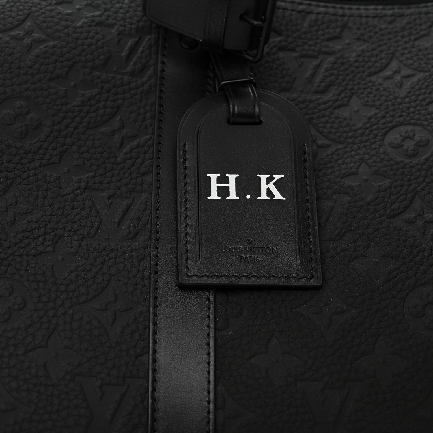 LOUIS VUITTON TAURILLON MONOGRAM KEEPALL BANDOULIERE 50 BLACK