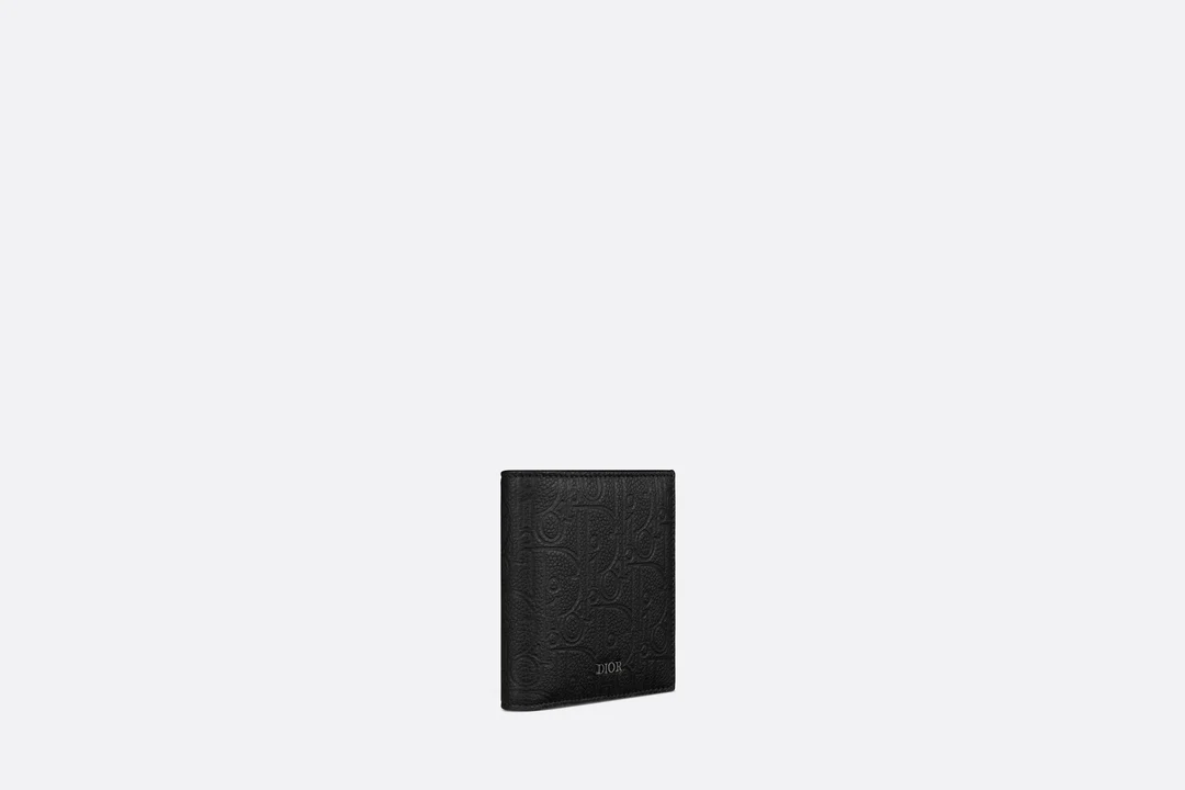 Bifold Wallet _ Black Dior Gravity Leather _ Dior Couture