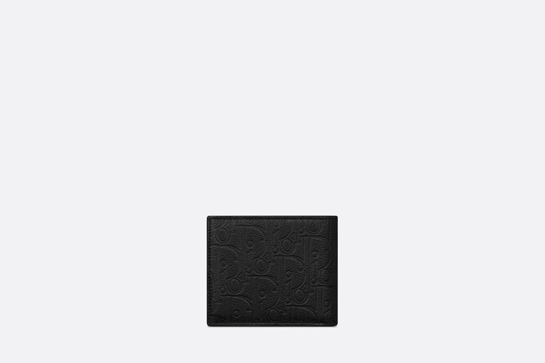 Bifold Wallet _ Black Dior Gravity Leather _ Dior Couture