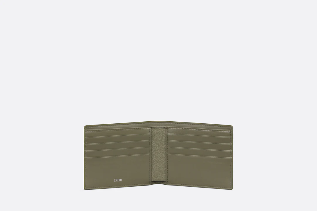 Bifold Wallet _ Khaki Dior Gravity Leather _ Dior Couture