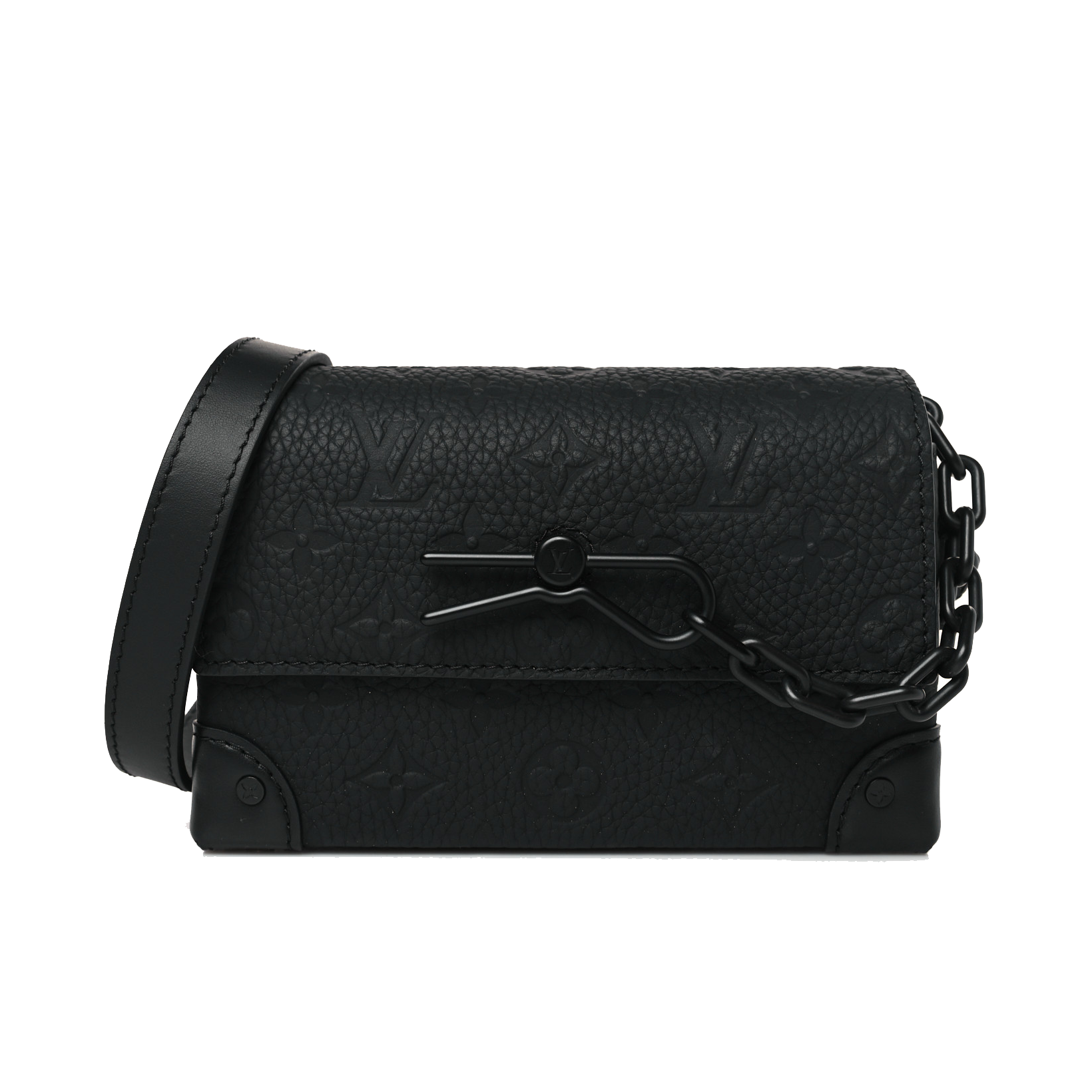 LOUIS VUITTON Taurillon Monogram Steamer Wearable Wallet Black