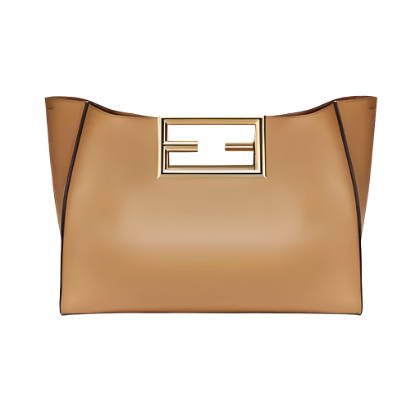 Fendi Women Way Medium Made of Camellia-Colored Leather Bag-Brown