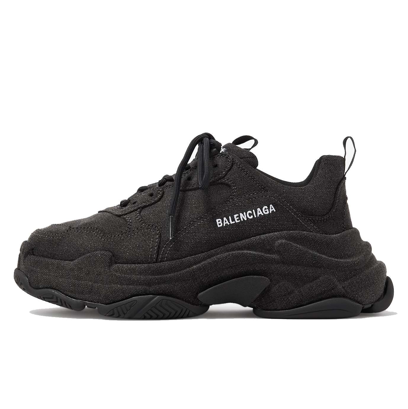 Balenciaga Triple S denim sneakers for Women - Black