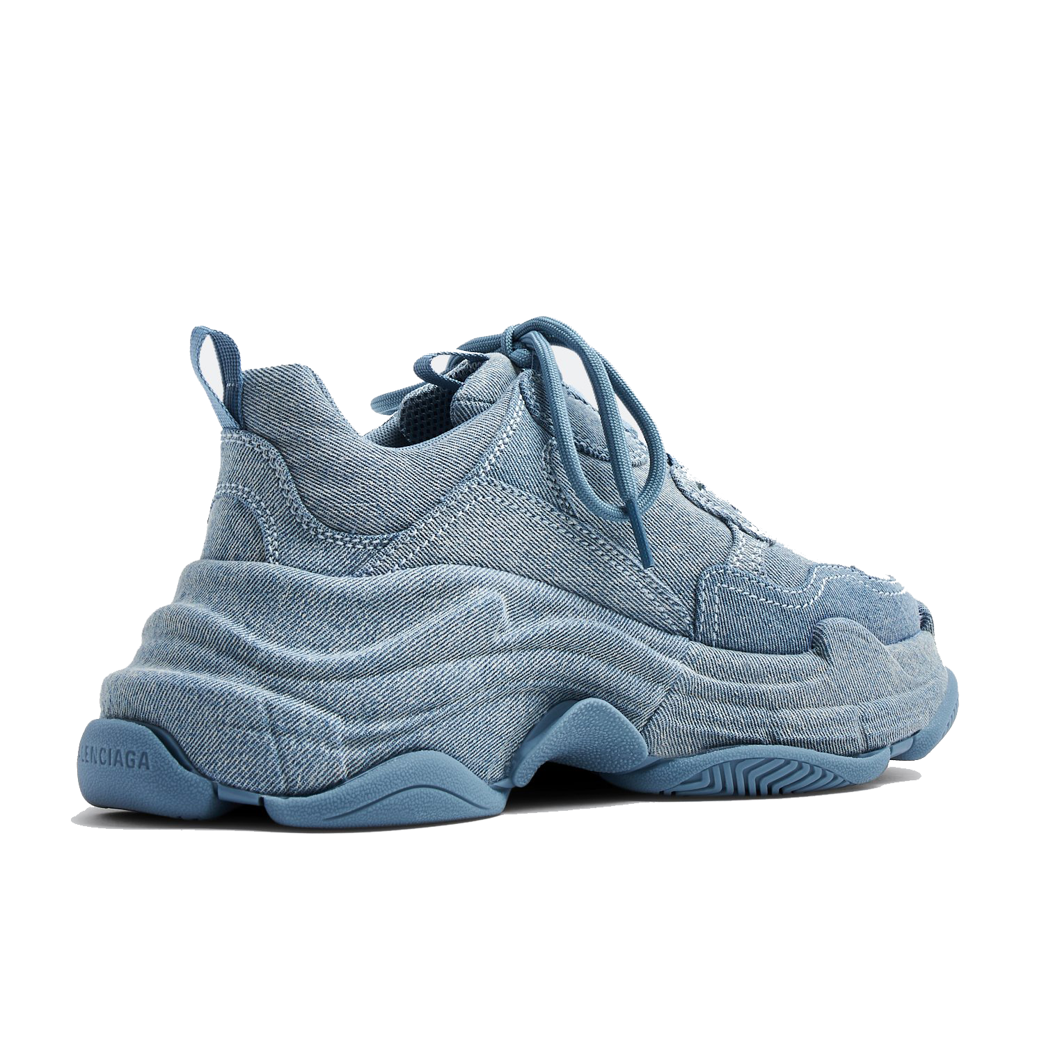 Balenciaga Triple S denim sneakers for Women - Blue