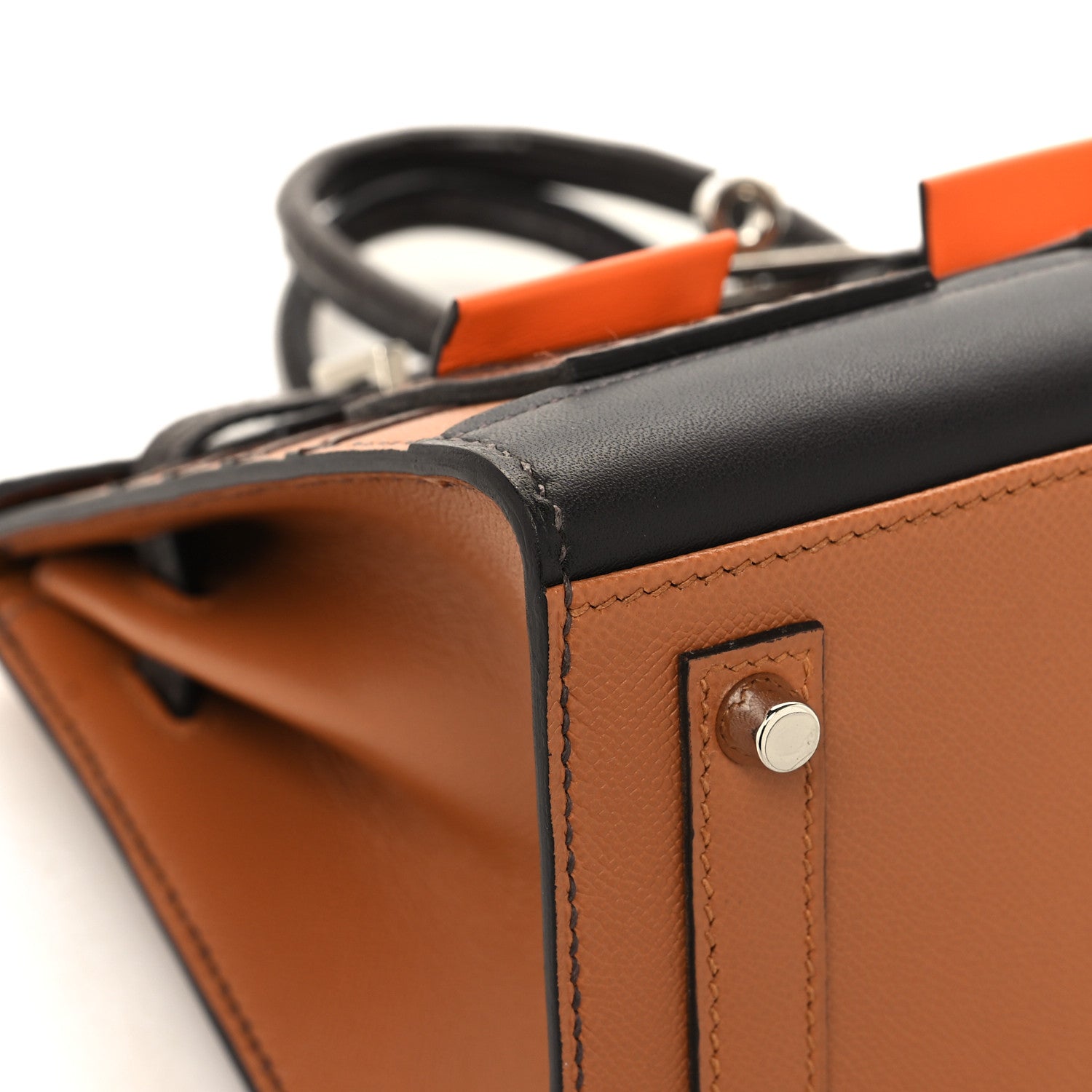 HERMES MADAME CALFSKIN MATTE ALLIGATOR EPSOM FAUBOURG DAY BIRKIN SELLIER 20 GOLD EBENE ORANGE