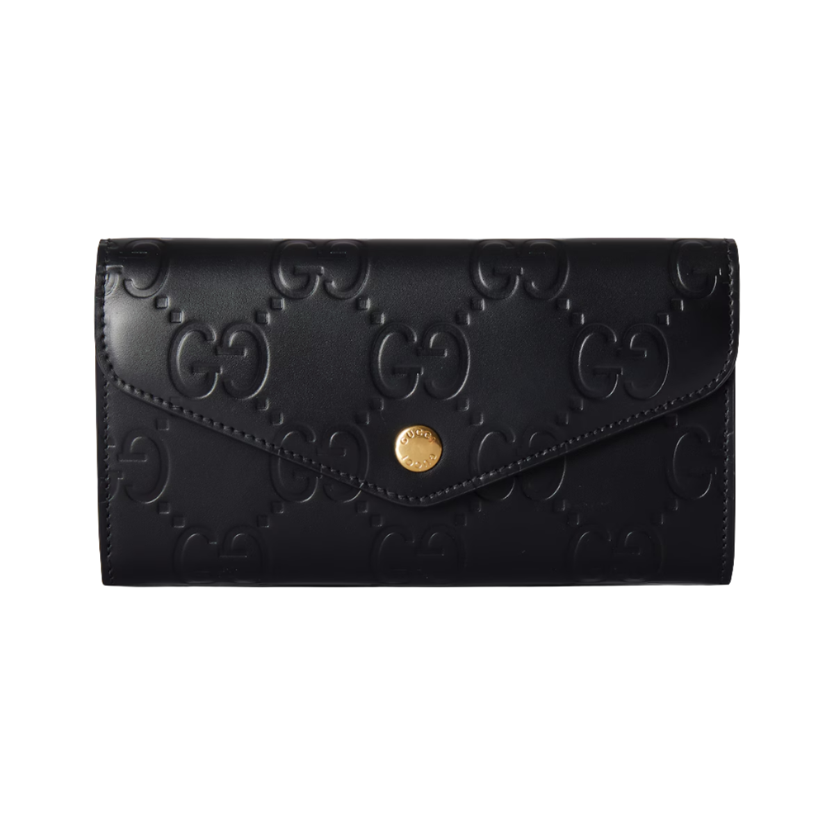 Gucci GG continental wallet in black GG leather