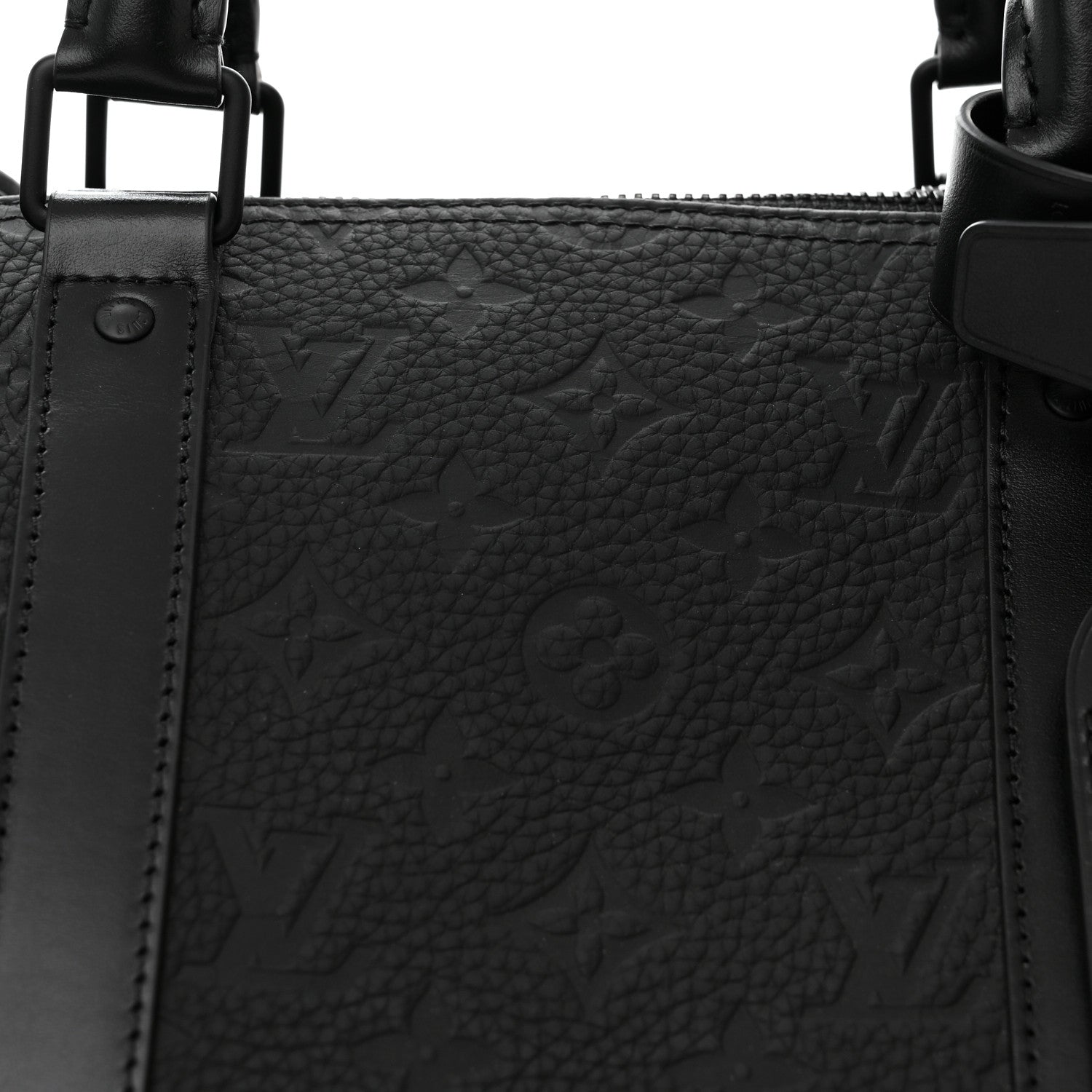 LOUIS VUITTON TAURILLON MONOGRAM KEEPALL BANDOULIERE 50 BLACK