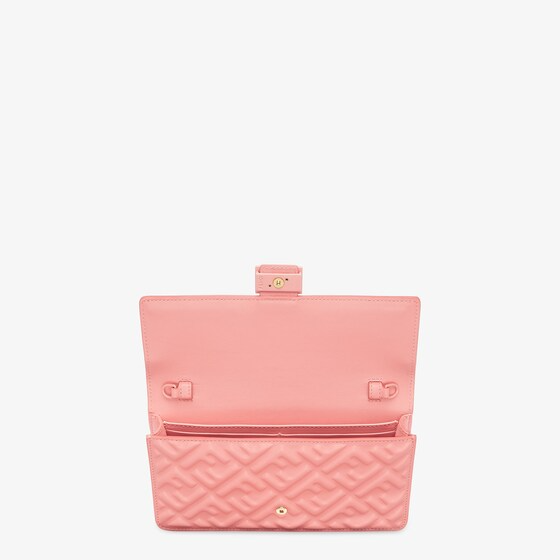 Fendi Wallet On Chain Baguette - Pink nappa leather wallet