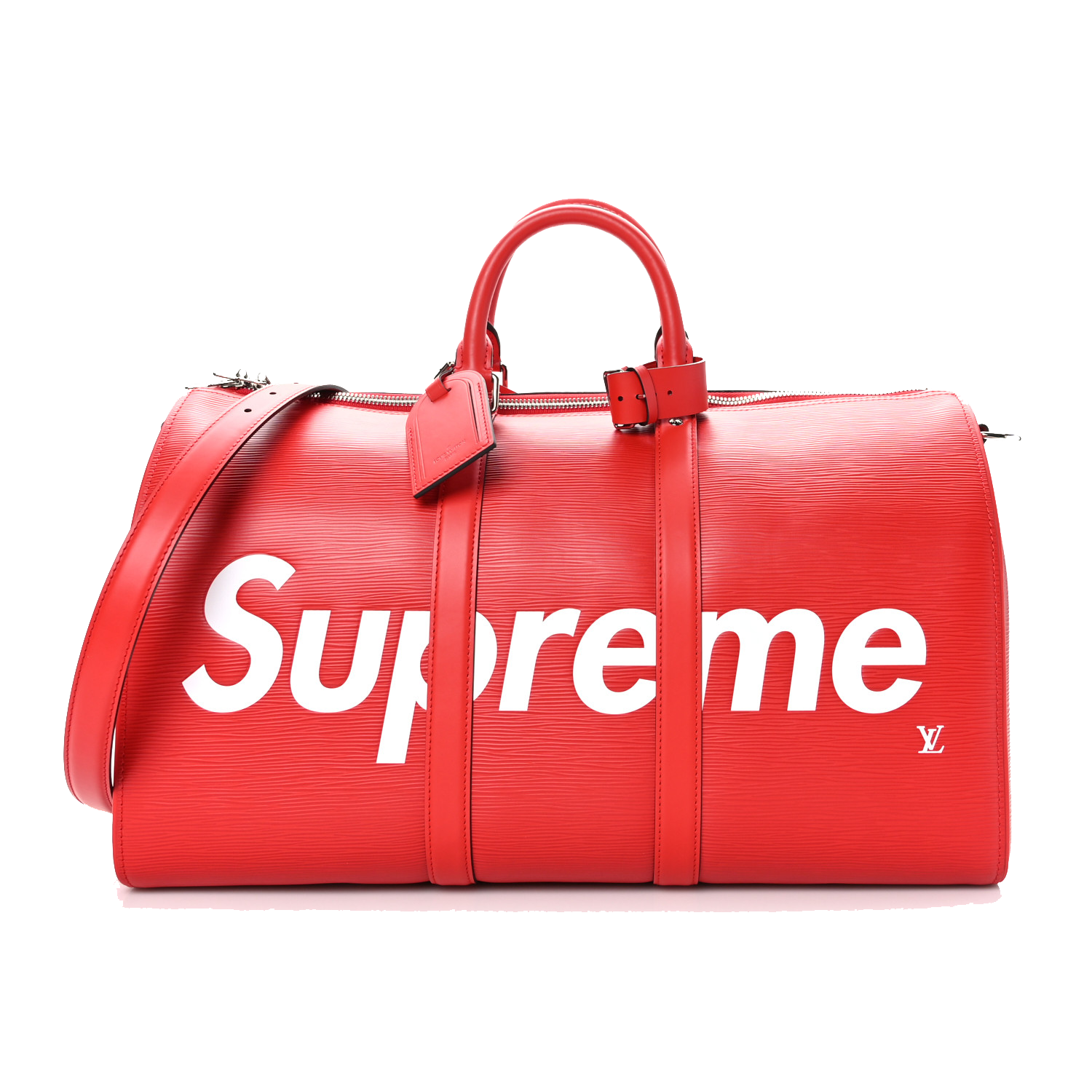 LOUIS VUITTON X SUPREME EPI KEEPALL BANDOULIERE 45 RED