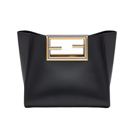 Fendi Women Way Small Made of Camellia-Colored Leather Bag-Black