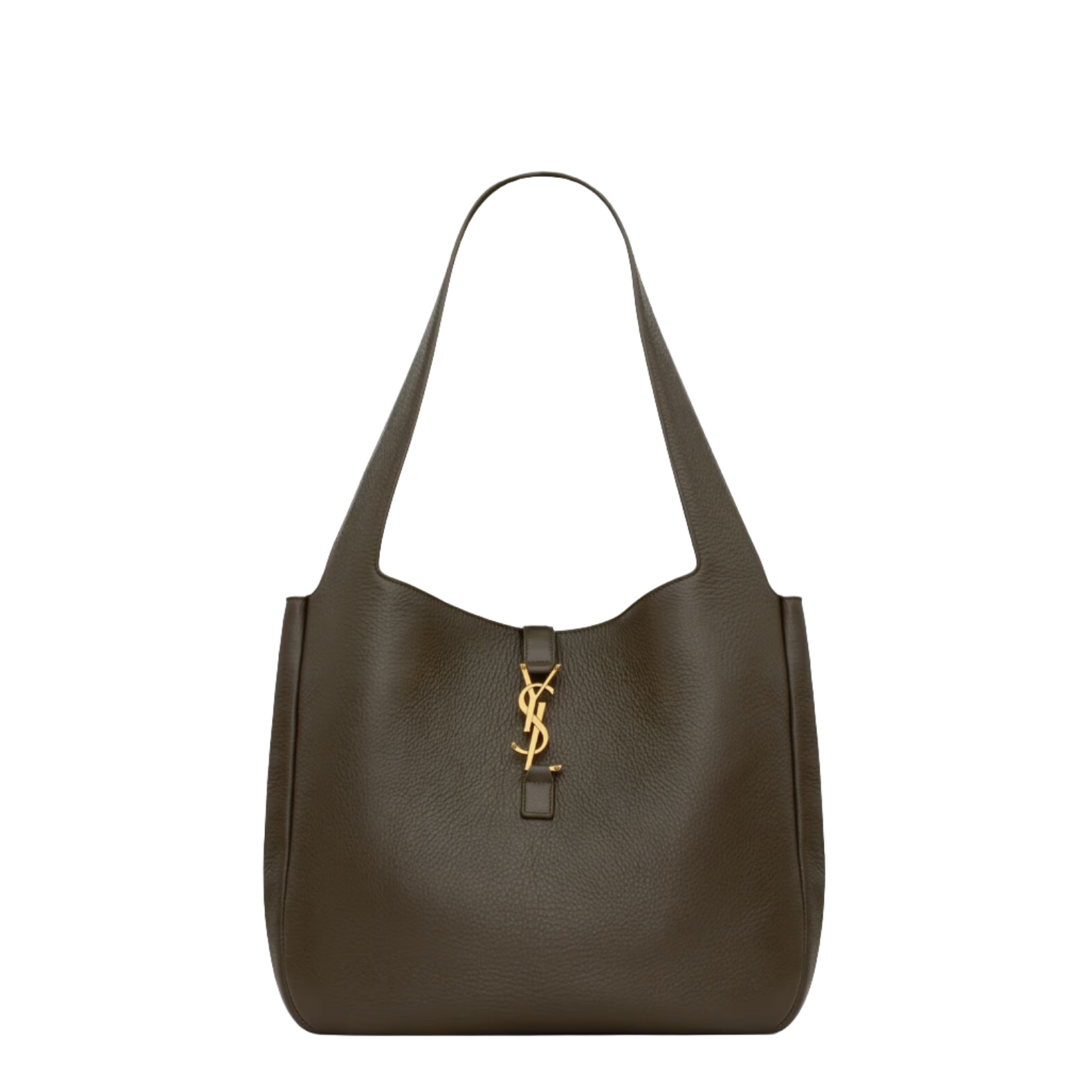 SAINT LAURENT YSL BEA IN GRAINED LEATHER ARMY GREEN