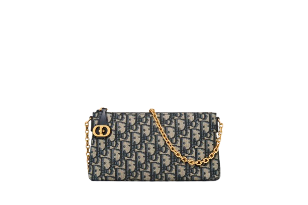 Montaigne Mini Shoulder Bag Blue Dior Oblique Jacquard Dior Couture