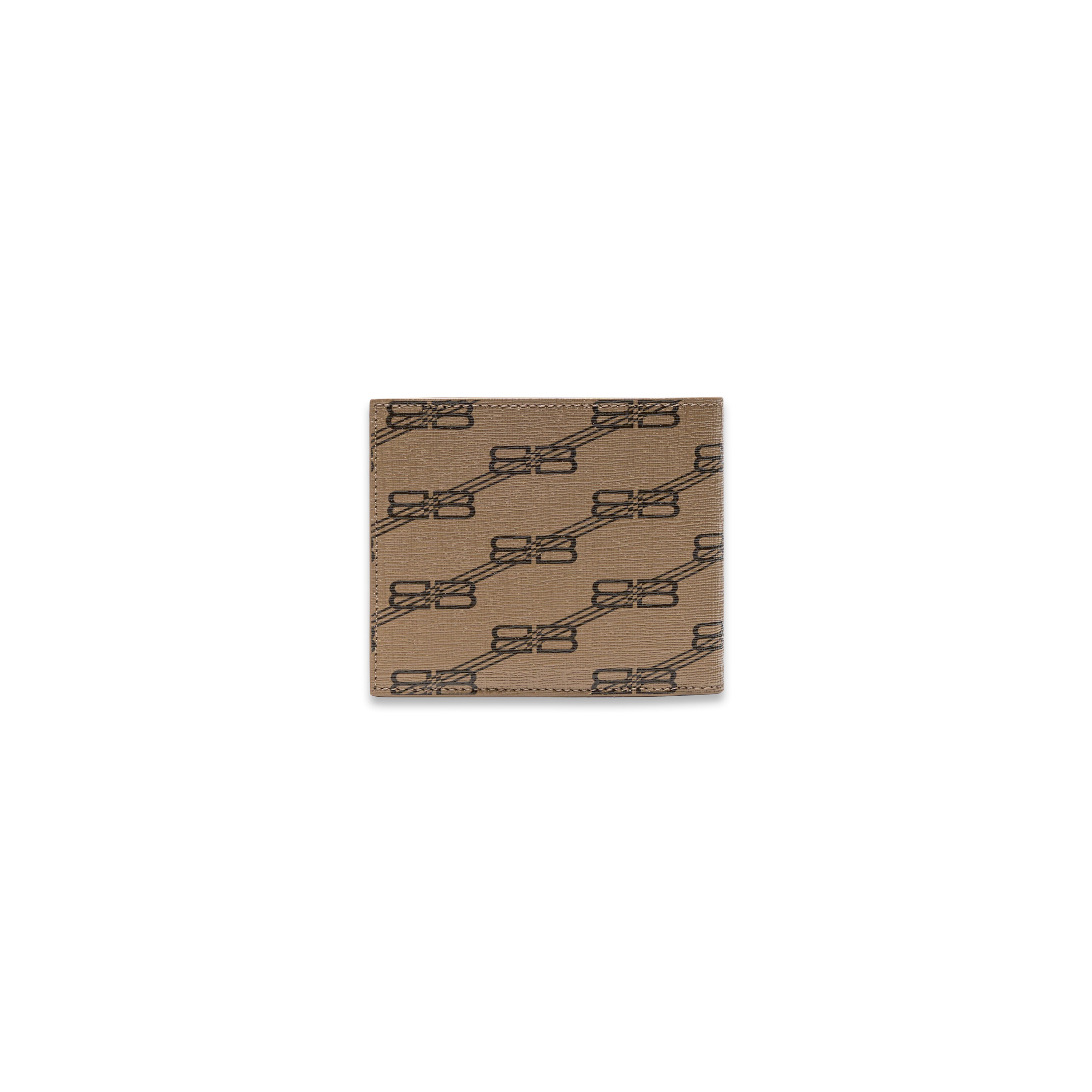 Balenciaga Square Folded Wallet Bb Monogram Coated Canvas in Beige