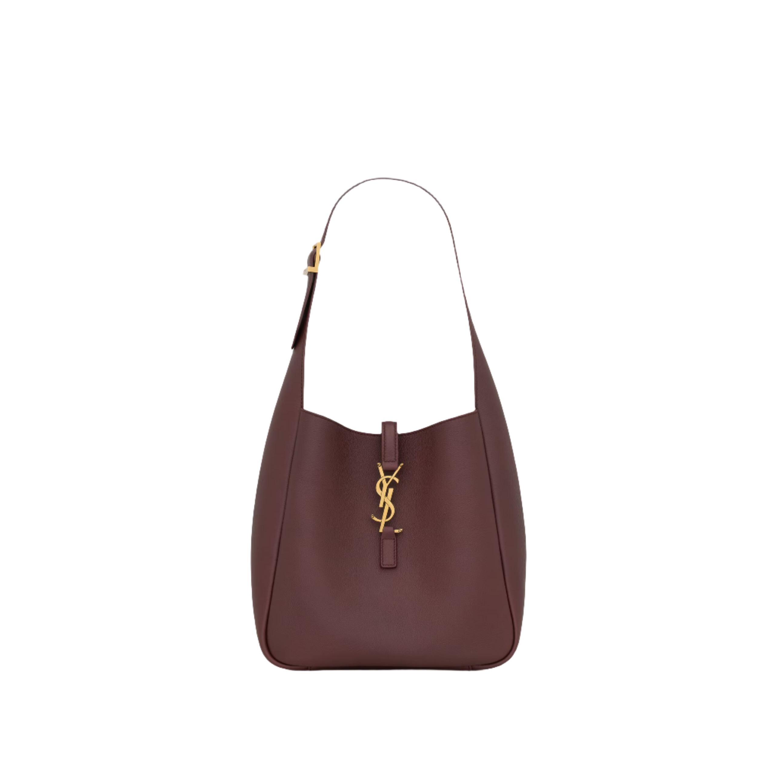 SAINT LAURENT YSL SUPPLE SMALL IN GRAINED LEATHER BURGUNDY