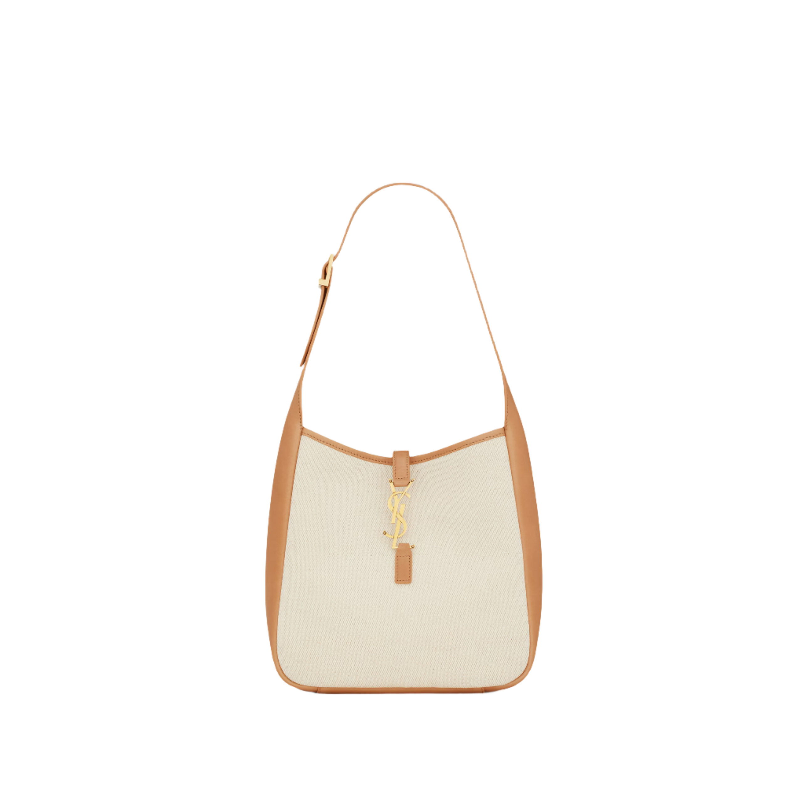 SAINT LAURENT YSL supple in canvas and smooth leather