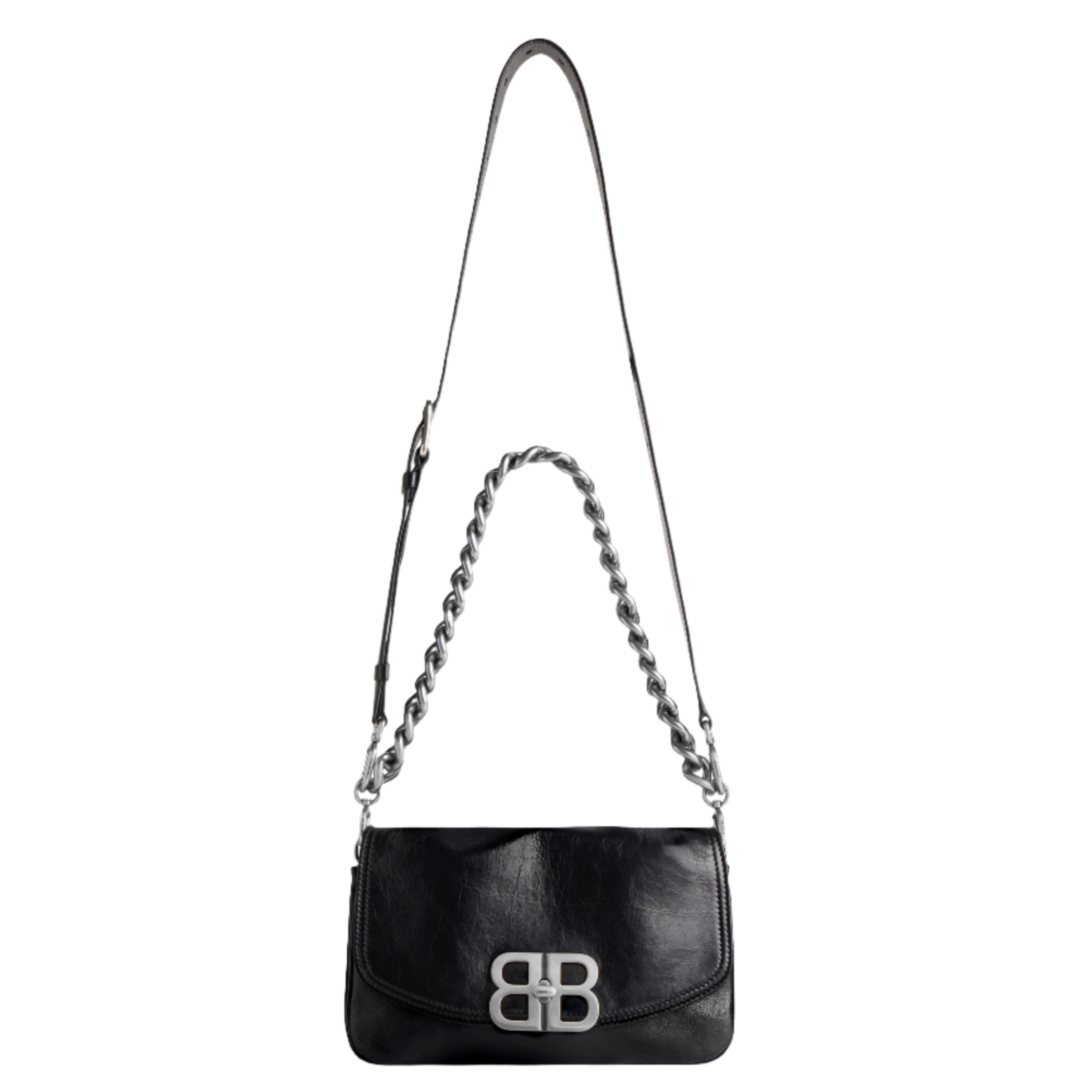 Bb Soft Small Flap Bag in Optic White  Balenciaga
