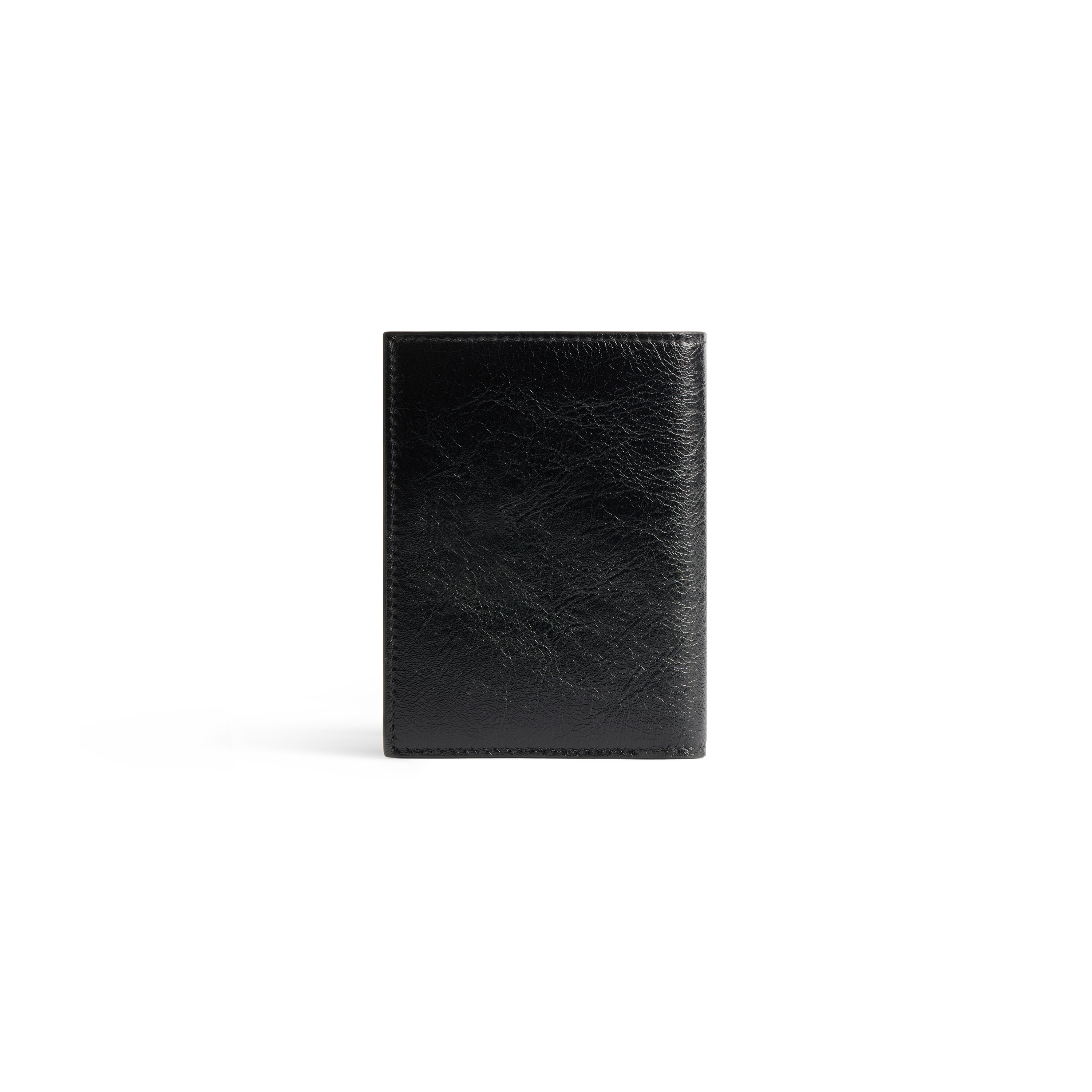 Balenciaga Mens Monaco Vertical Bifold Wallet in Black