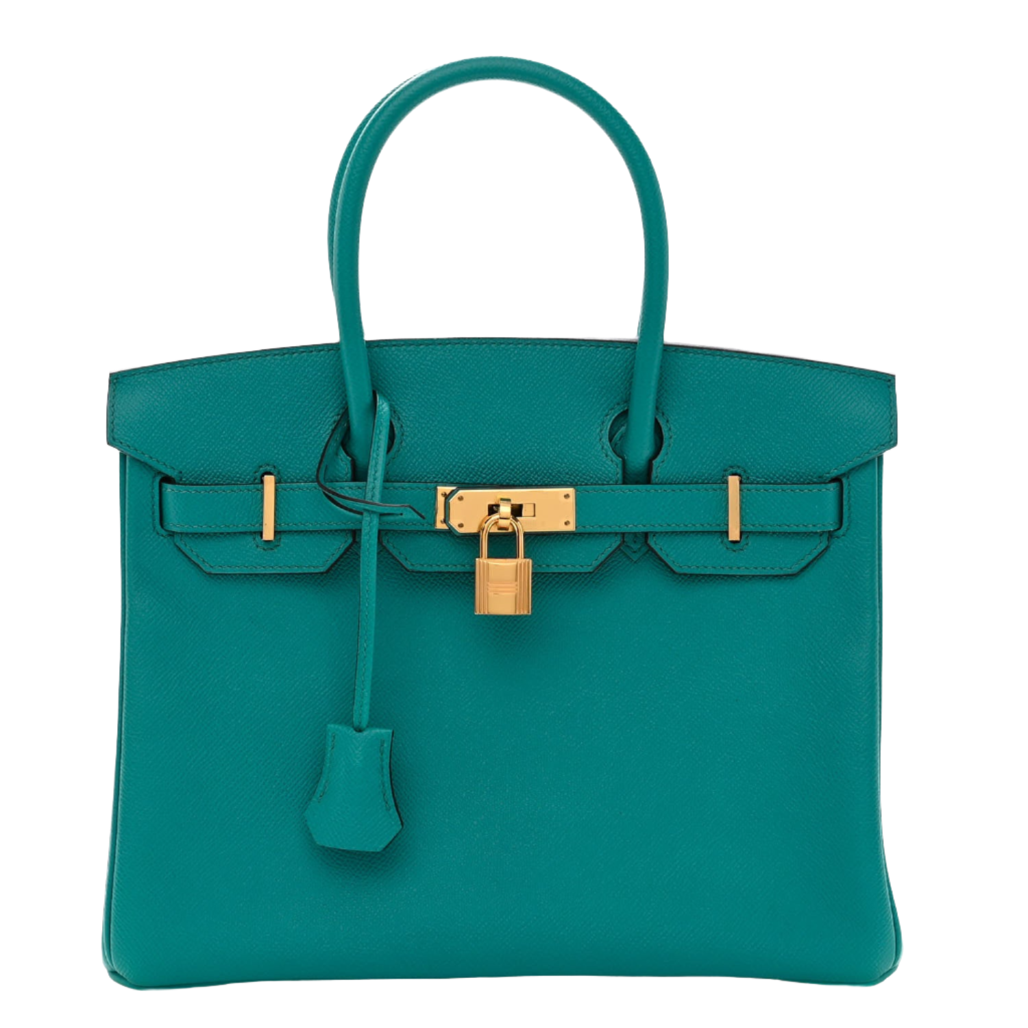 HERMES Epsom Horseshoe Birkin 30 Bleu Paon