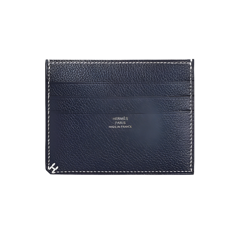 Hermes Sellier card holder Bleu Nuit
