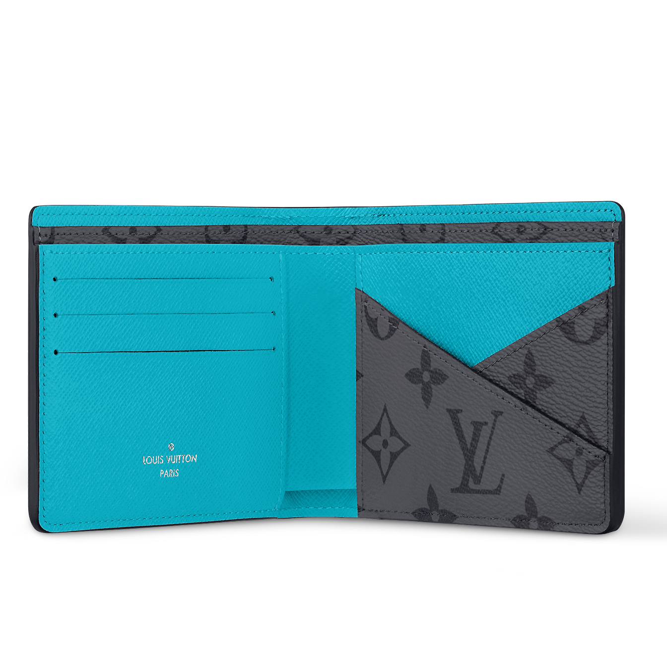 Louis Vuitton LV Multiple Wallet   Luxury Compact Wallets -Blue and grey