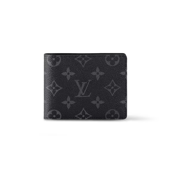 Louis Vuitton LV Unisex Slender Wallet Monogram Eclipse Canvas-Grey