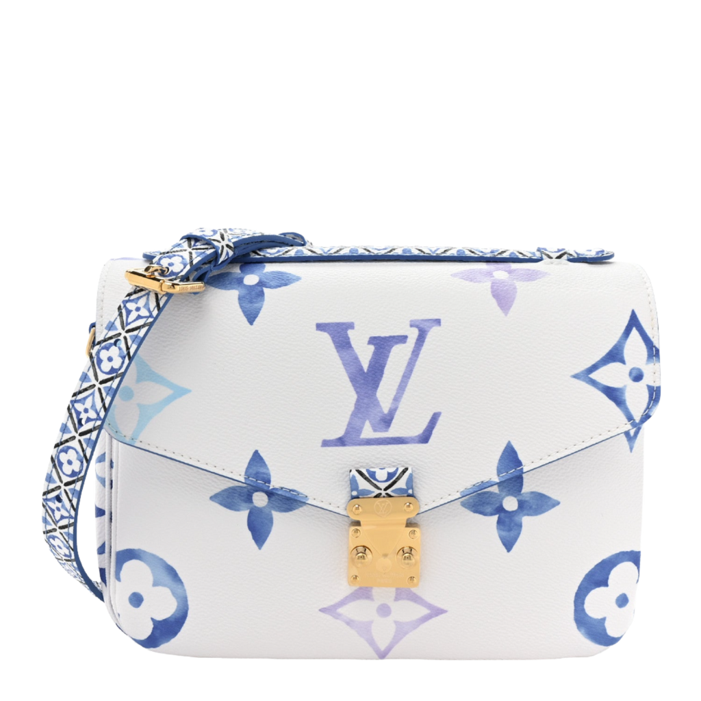 LOUIS VUITTON Monogram Giant By The Pool Pochette Metis MM Blue