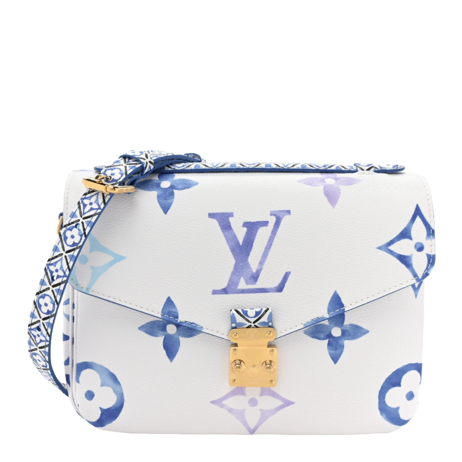 LOUIS VUITTON Monogram Giant By The Pool Pochette Metis MM Blue