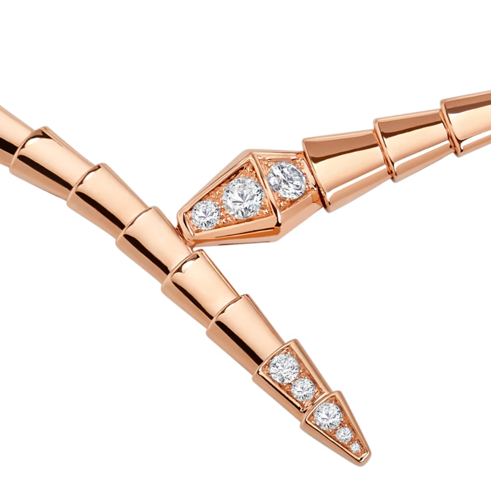 BVLGARI SERPENTI VIPER NECKLACE ROSE GOLD