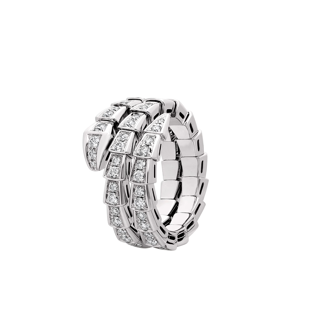 BVLGARI SERPENTI VIPER RING WHITE GOLD