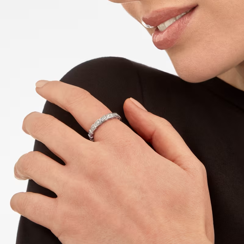 BVLGARI SERPENTI VIPERSERPENTI VIPER RING WHITE GOLD