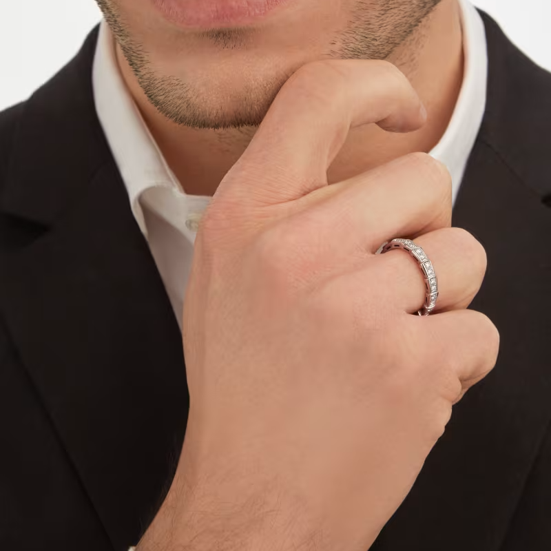 BVLGARI SERPENTI VIPERSERPENTI VIPER RING WHITE GOLD