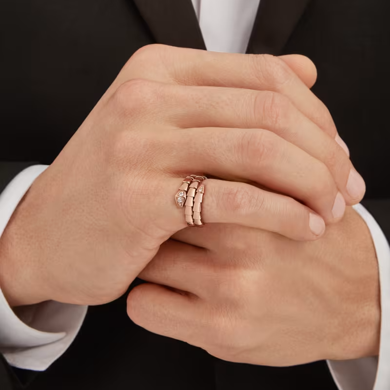 BVLGARI SERPENTI VIPER RING ROSE GOLD