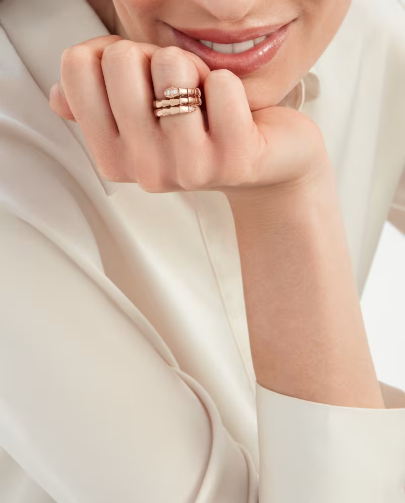 BVLGARI SERPENTI VIPER RING ROSE GOLD