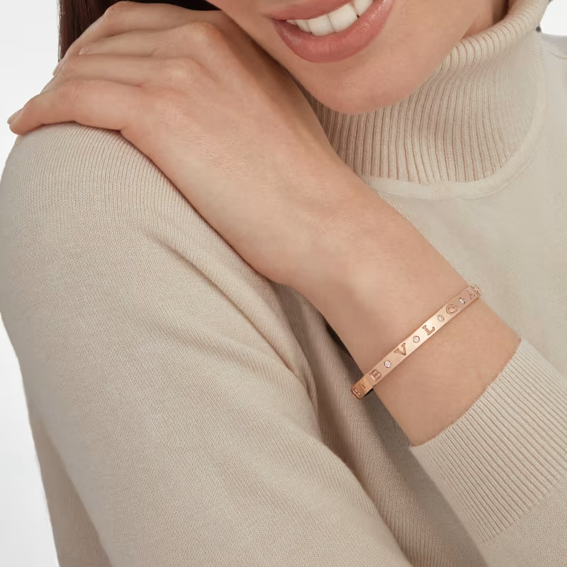 BVLGARI ZERO1 BRACELET ROSE GOLD BRACELETS