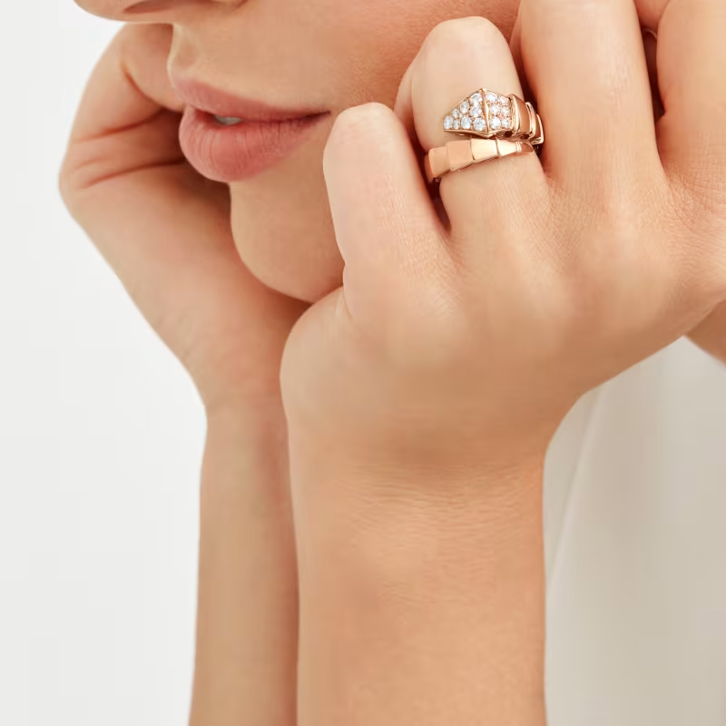 BVLGARI SERPENTI VIPER RING ROSE GOLD