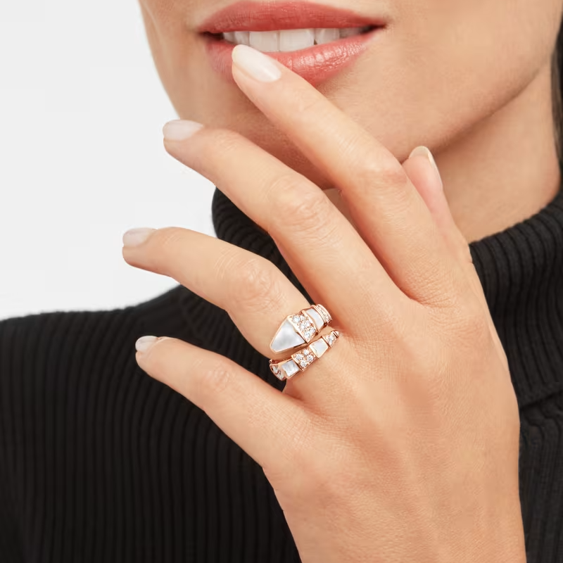 BVLGARI SERPENTI VIPER RING ROSE GOLD