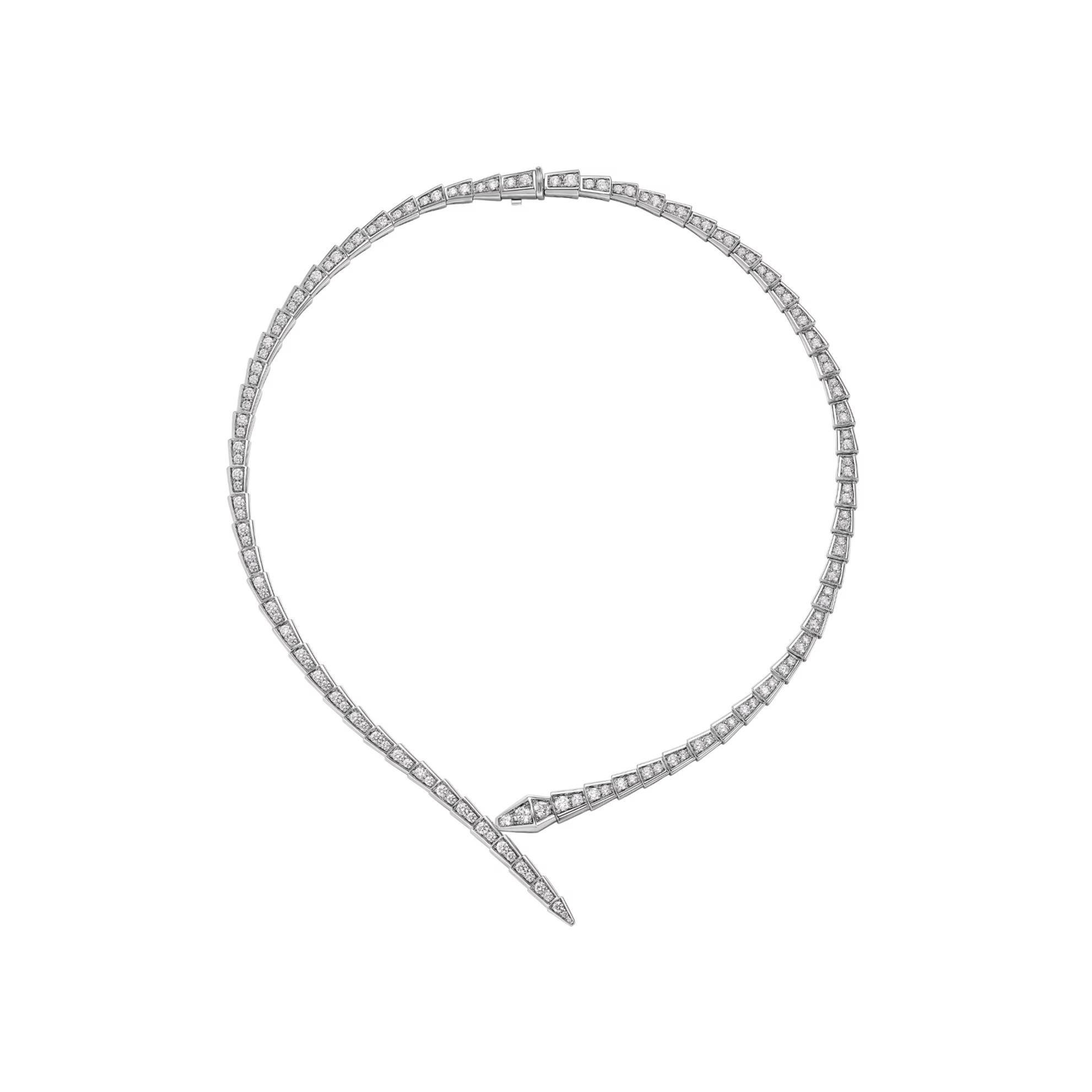 BVLGARI SERPENTI VIPER NECKLACE WHITE GOLD