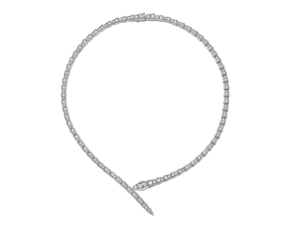 BVLGARI SERPENTI VIPER NECKLACE WHITE GOLD