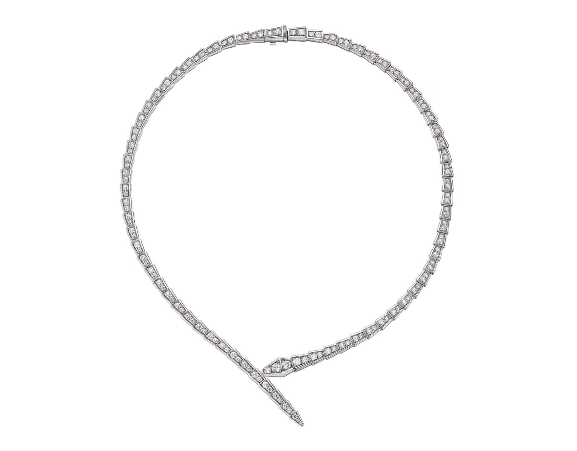 BVLGARI SERPENTI VIPER NECKLACE WHITE GOLD