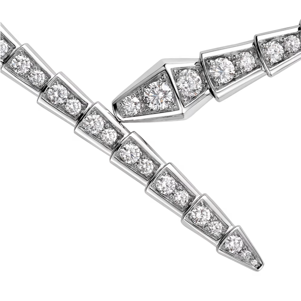 BVLGARI SERPENTI VIPER NECKLACE WHITE GOLD