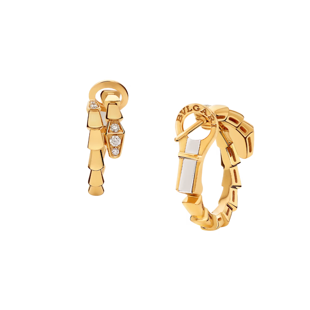 BVLGARI SERPENTI VIPER EARRINGS YELLOW GOLD