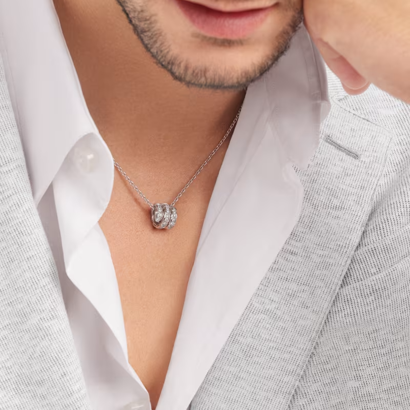BVLGARI SERPENTI VIPER NECKLACE WHITE GOLD