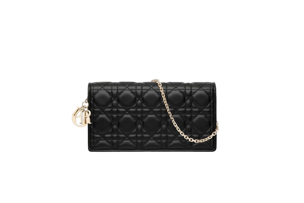 Lady Dior Pouch  Black Cannage Lambskin  Dior Couture