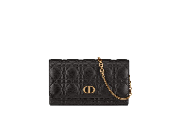 Dior Caro Pouch  Black Supple Cannage Calfskin  Dior Couture