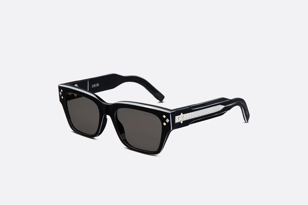 CD Diamond S2I  Black Rectangular Sunglasses  Dior Couture