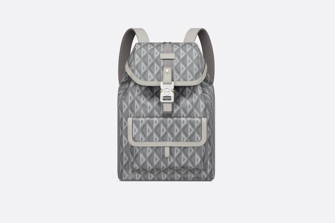 Dior Hit the Road Backpack  Dior Gray CD Diamond Canvas and Smooth Ca  Dior Couture