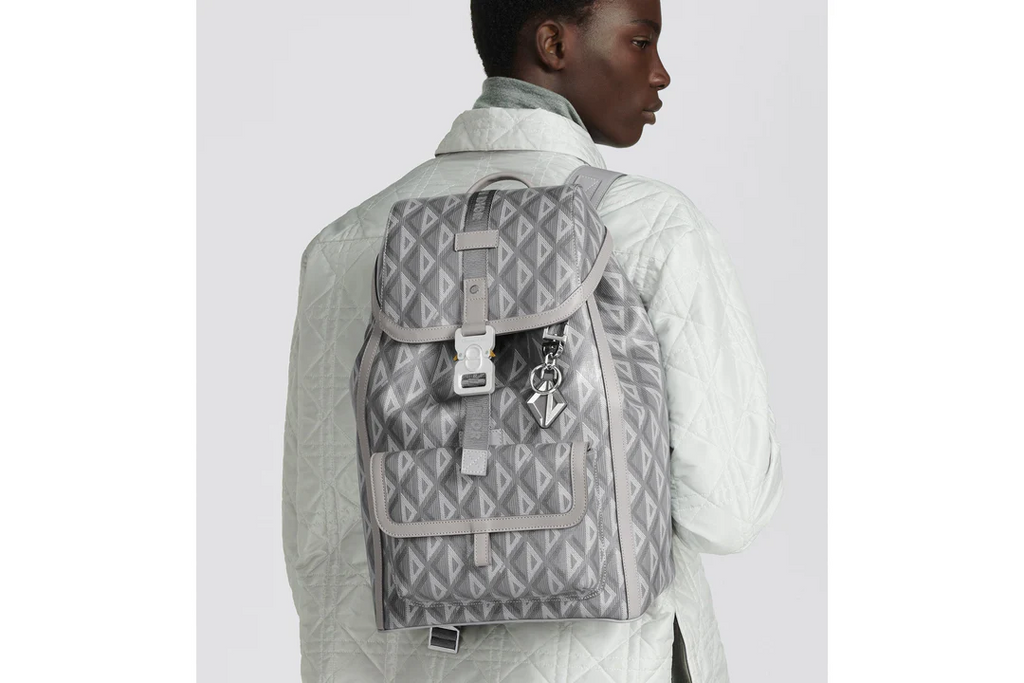 Dior Hit the Road Backpack  Dior Gray CD Diamond Canvas and Smooth Ca  Dior Couture