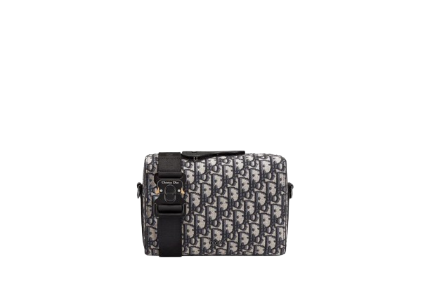Dior Lingot Pouch Beige and Black Dior Oblique Jacquard and Black Gr  Dior Couture