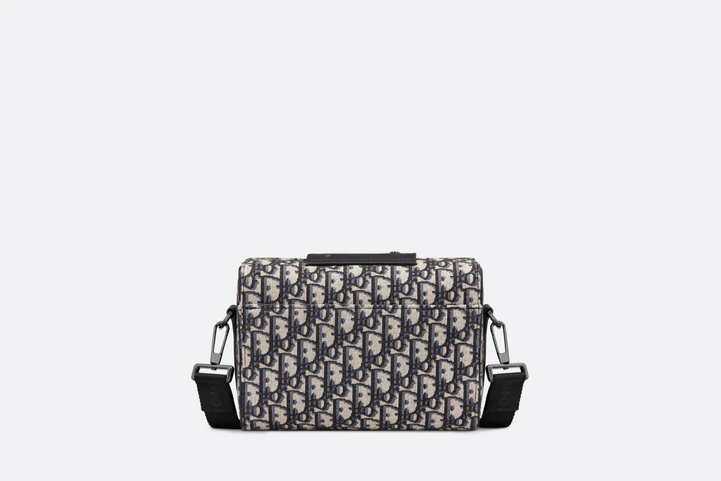 Dior Lingot Pouch Beige and Black Dior Oblique Jacquard and Black Gr  Dior Couture